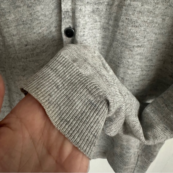 Uniqlo. Lightweight V Neck Cardigan Heather Grey - Picture 3 of 6